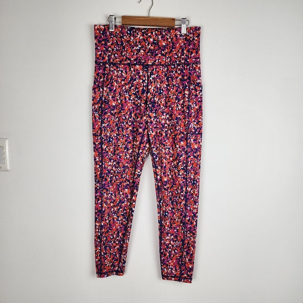 Ideology Compression Side-Pocket Cropped Leggings Multicolor Abstract Pattern M - Picture 14 of 14